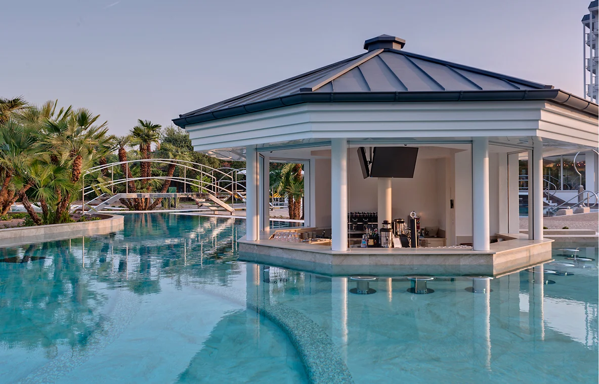 Tropical bar - panoramic view