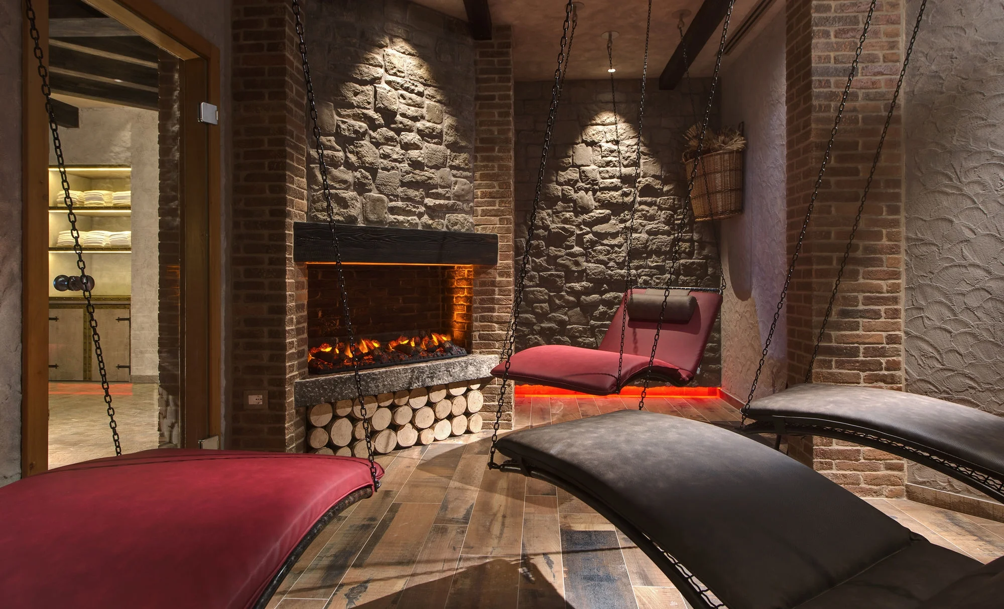 Gallery saune e relax - stanza del caminetto